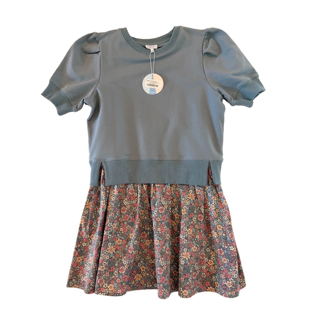 Pleat Clara Combo Dress Kids Cotton Girls Size 12 NWT Retail $78